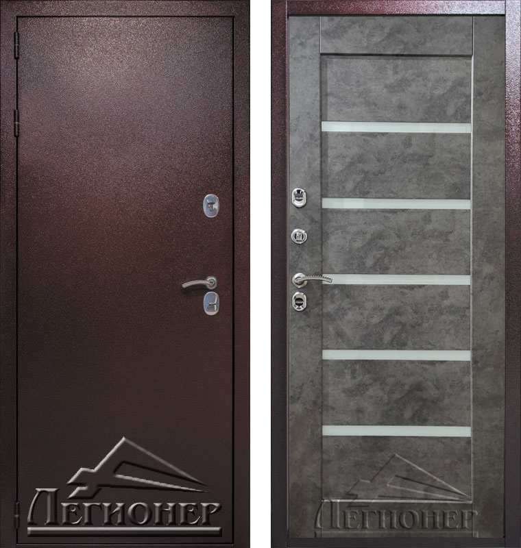дверь Тепло 3К Техно Бетон графит на doors19.ru недорого